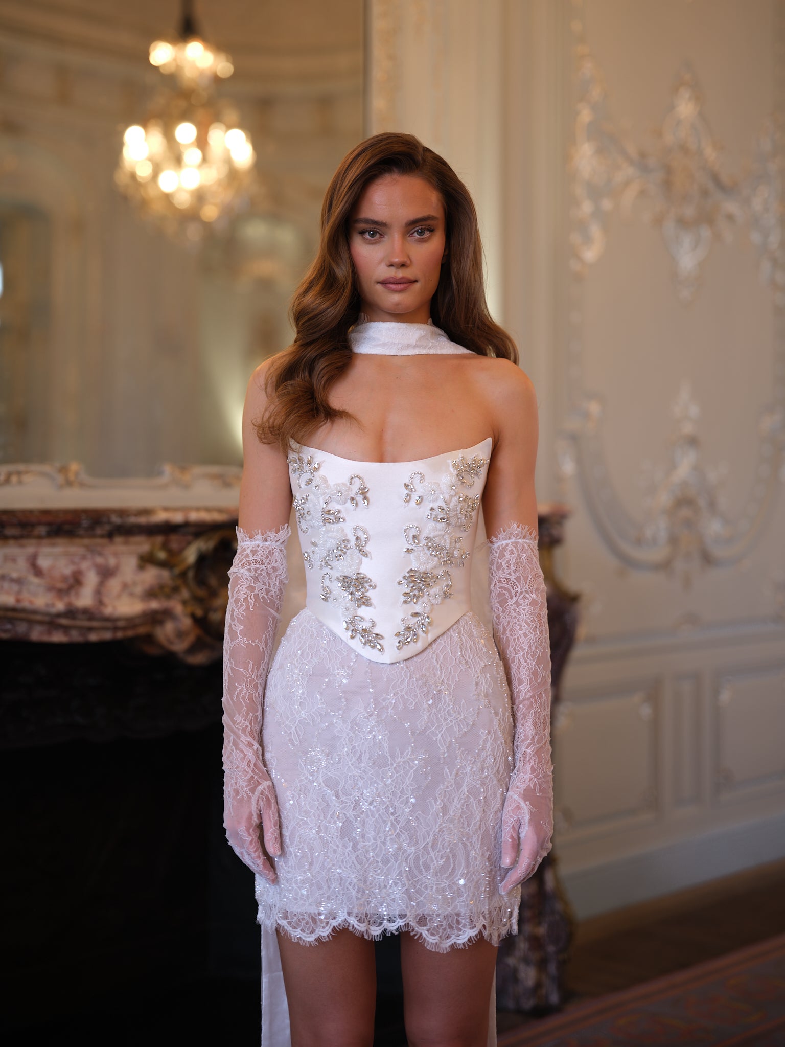 スーツ・フォーマル・ドレス Bust lace layered two-piece mini dress EVERLY LACE MINI – Rosie Etienne