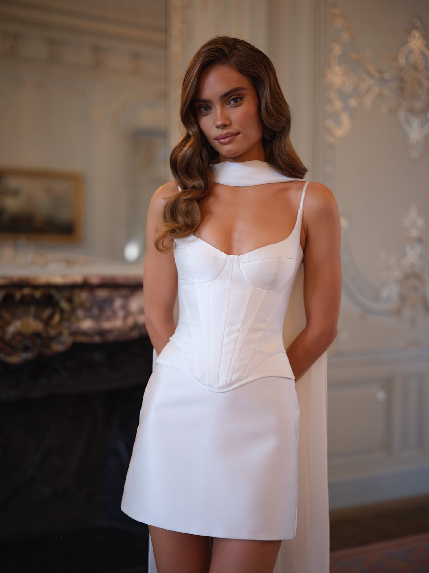 PENELOPE DOUBLE SATIN MINI