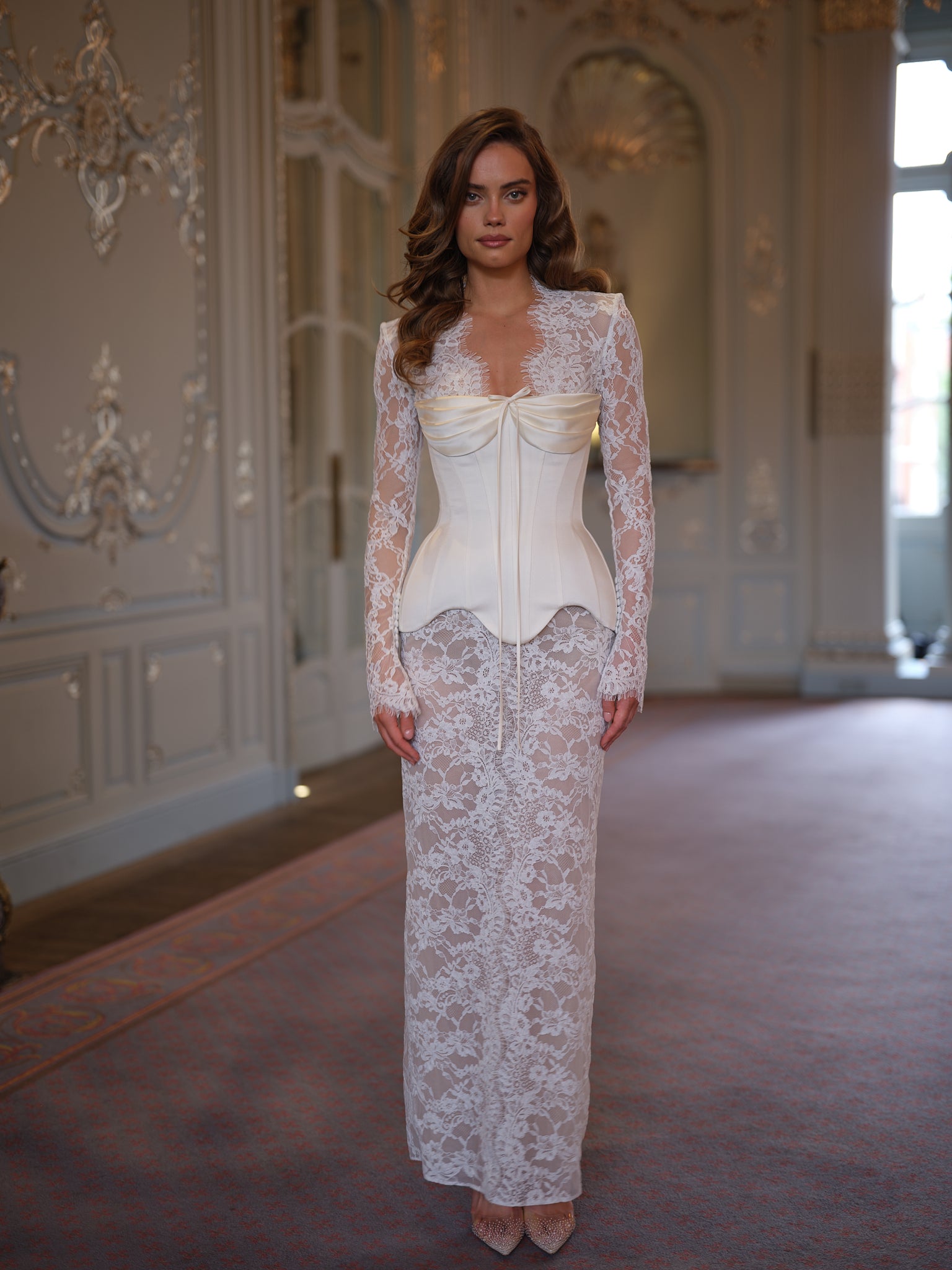 valencia lace dress Valencia Tulle Wedding Dress with Lace